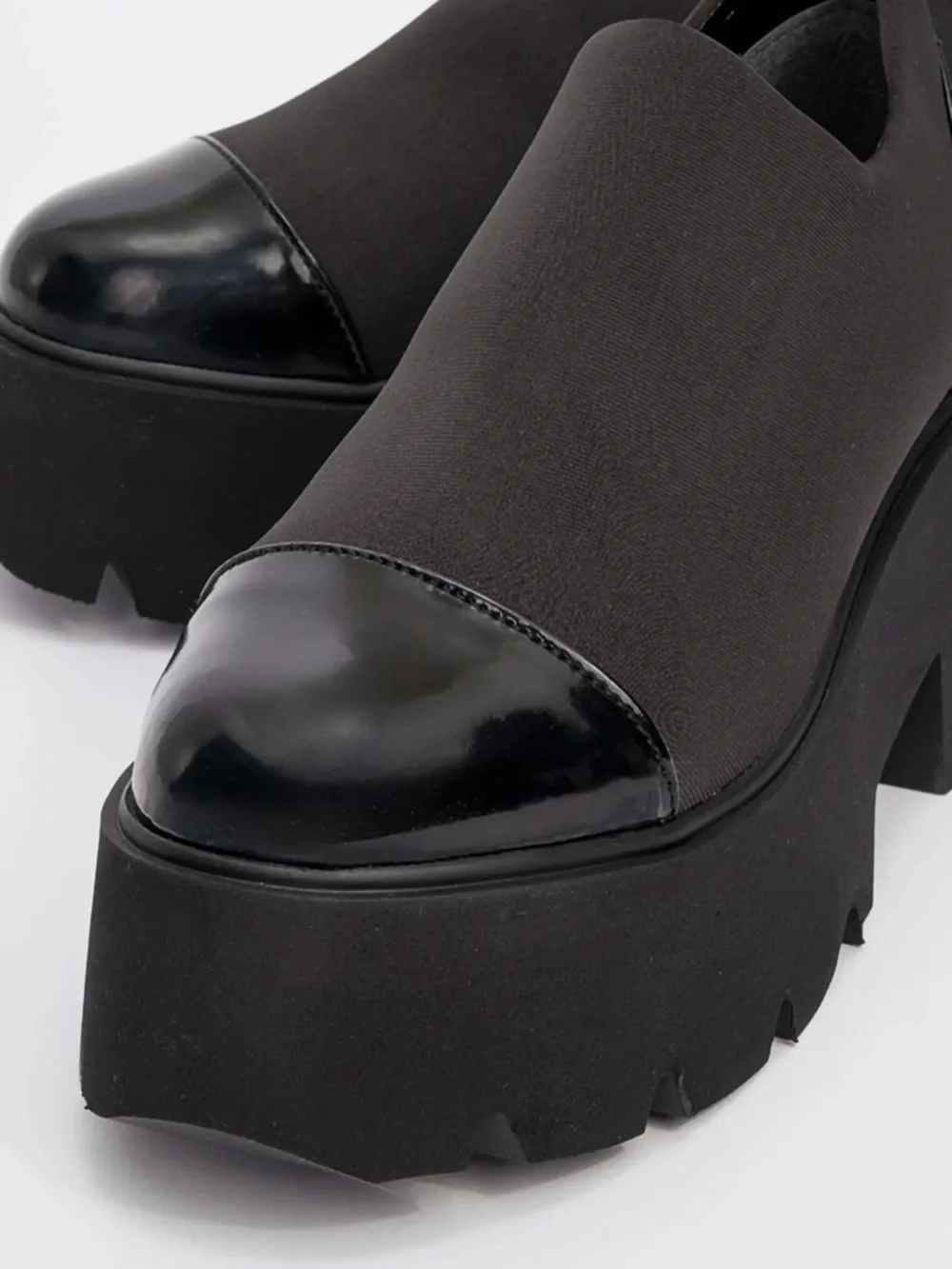 New Grena Platform Slip On Chunky Platform Slip-On Shoes in Black Sz. 8 - Picture 3 of 4